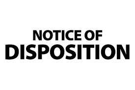 Notice of Disposition of Land